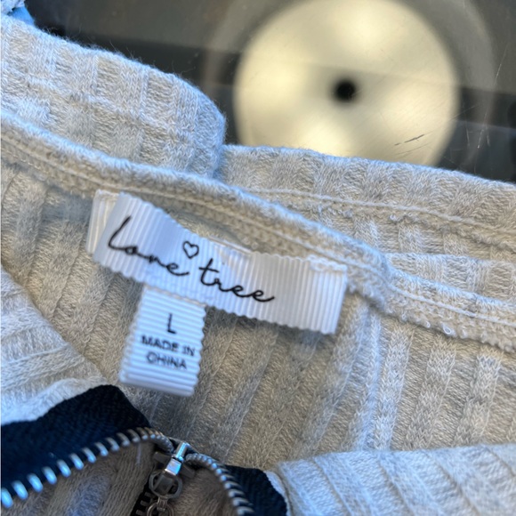 Love tree circle zipped ribbed dress sz L - Picture 3 of 9